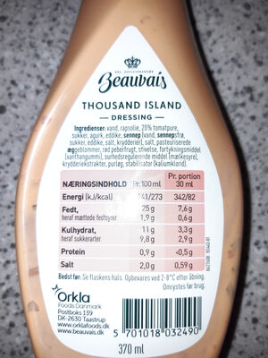 Thousand Island Dressing - Nutrition facts