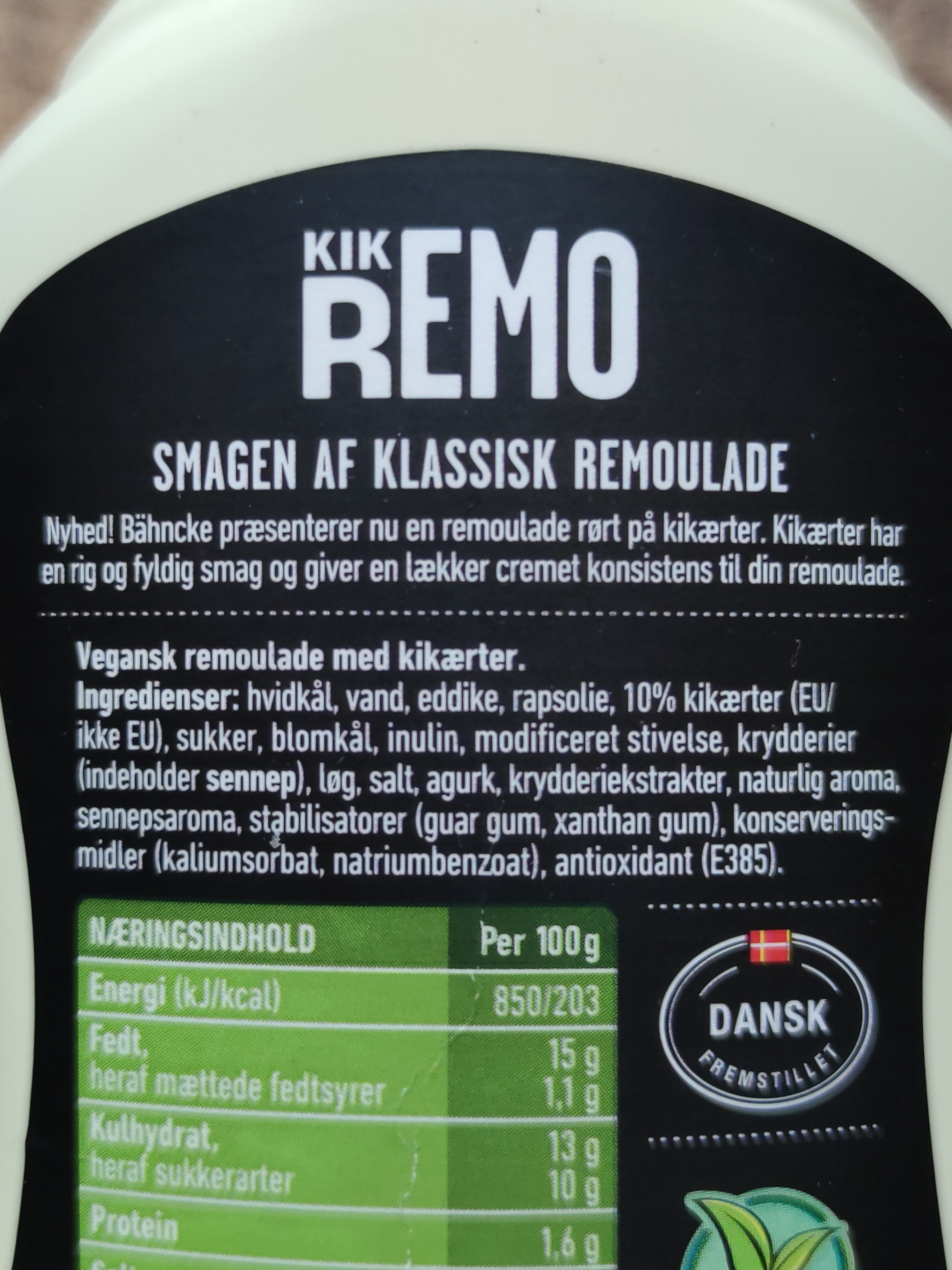 Kik Remo - Ingredienser