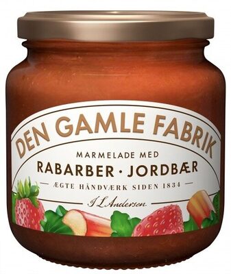 Den Gamle Fabrik Marmelade Rhabarber & Erdbeere - Product - da