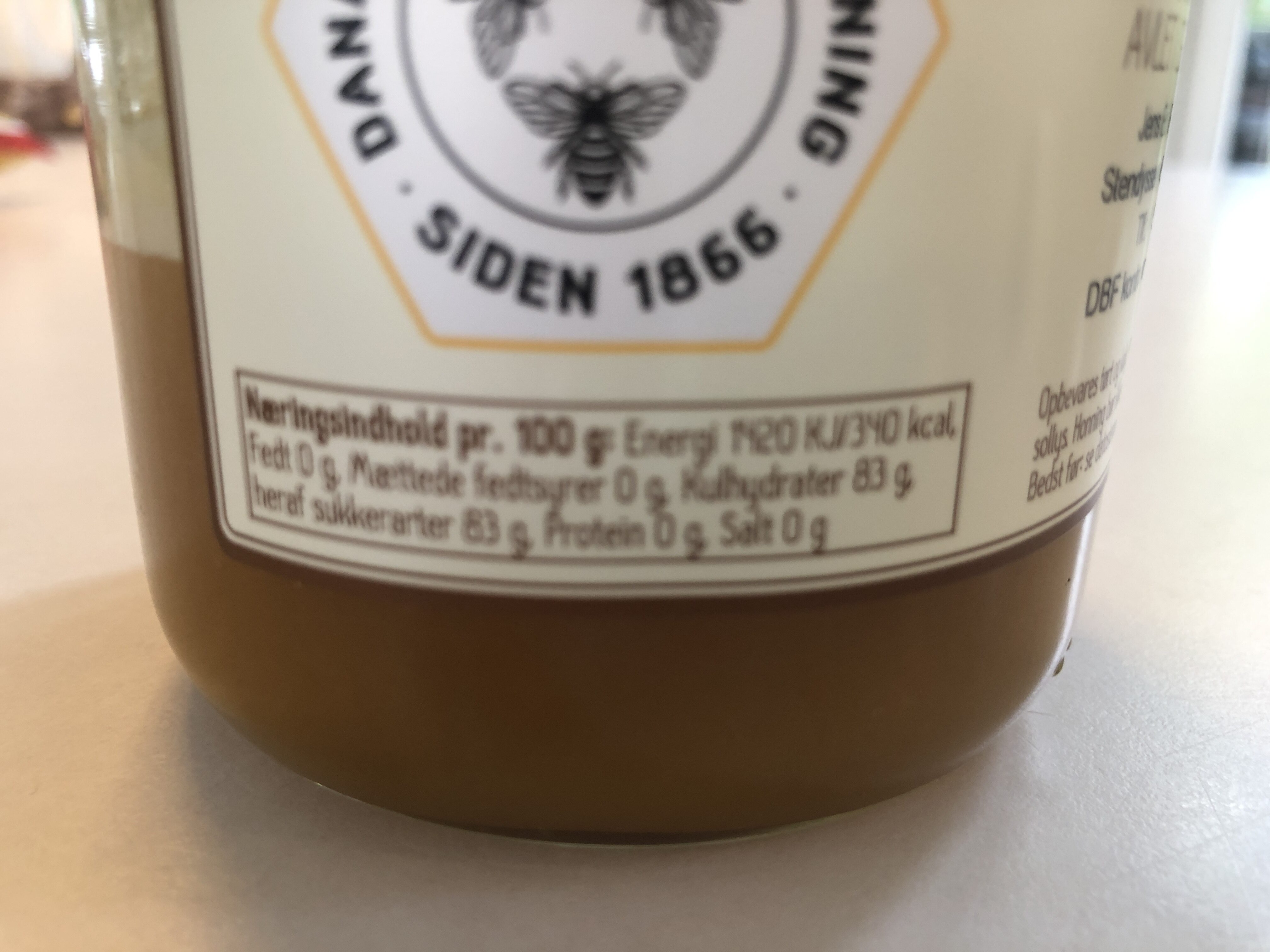 Dansk honning - Ernæringsfakta