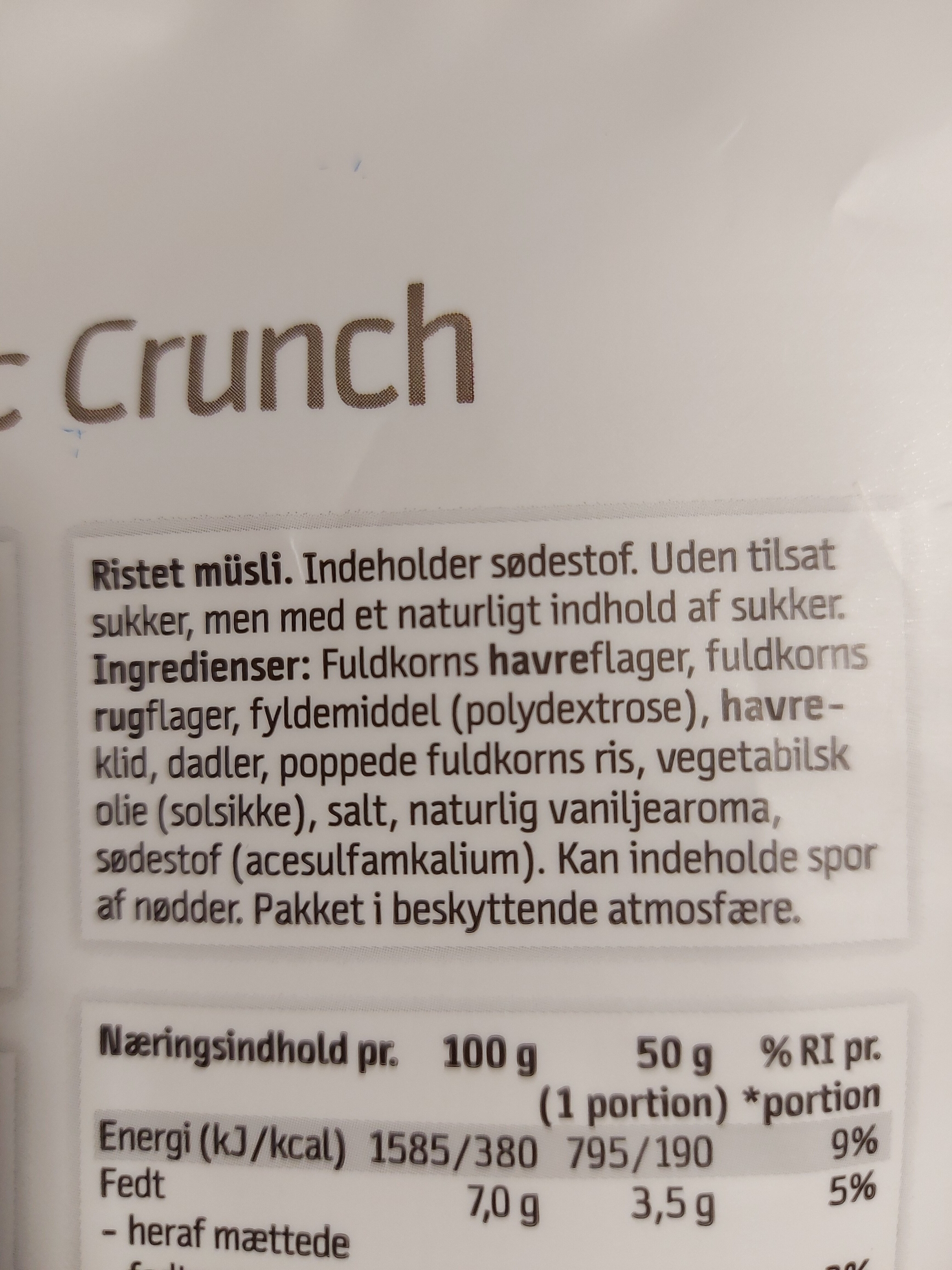 Classic crunch - Ingredienser