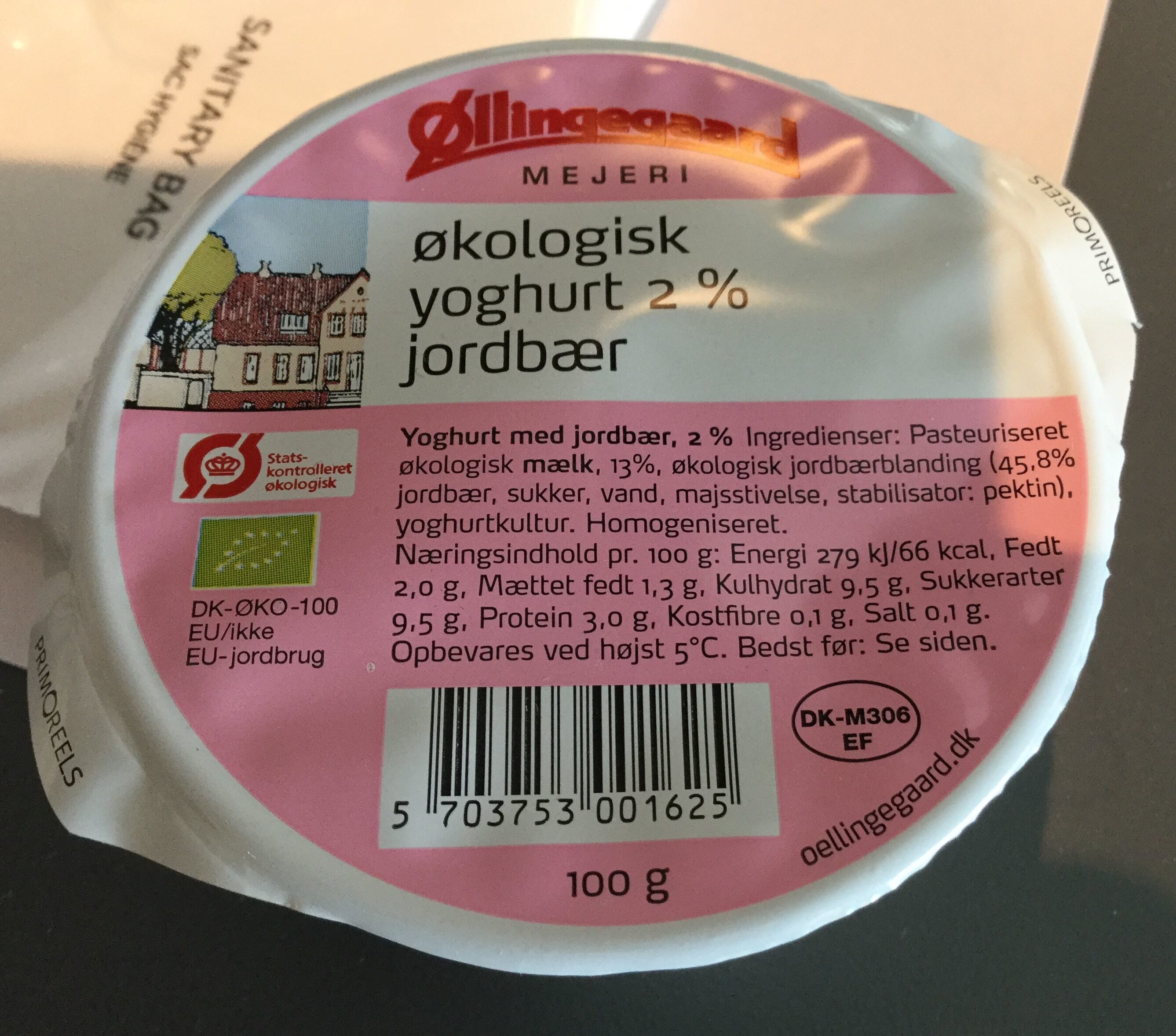 økologisk yoghurt 2% jordbær - Produkt