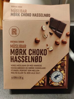 Muslibar mørk choko hasselnød - Produkt - en