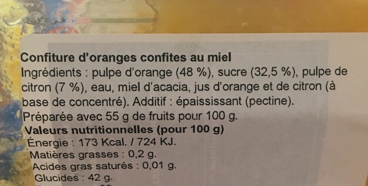 Confiture d'orange - Ingrediënten - fr