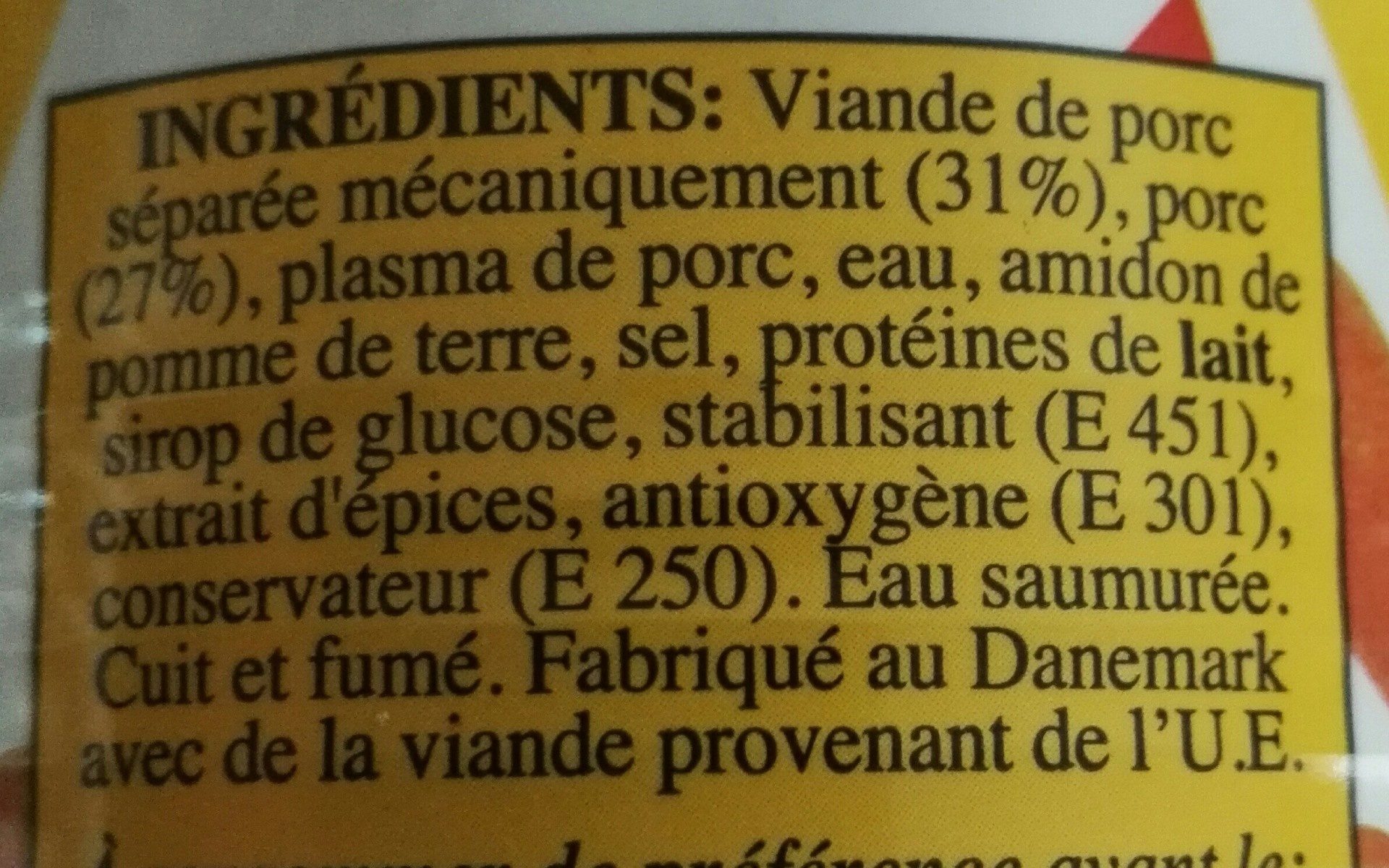 Saucisses cocktails - Ingredients - fr