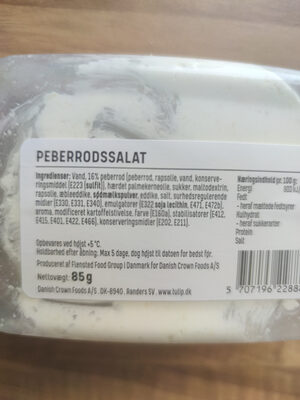 peberrodssalat - Ingredienser