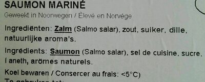 Saumon Mariné Okay - Ingrediënten