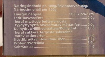 Juicy dates - Ravintosisältö - fr