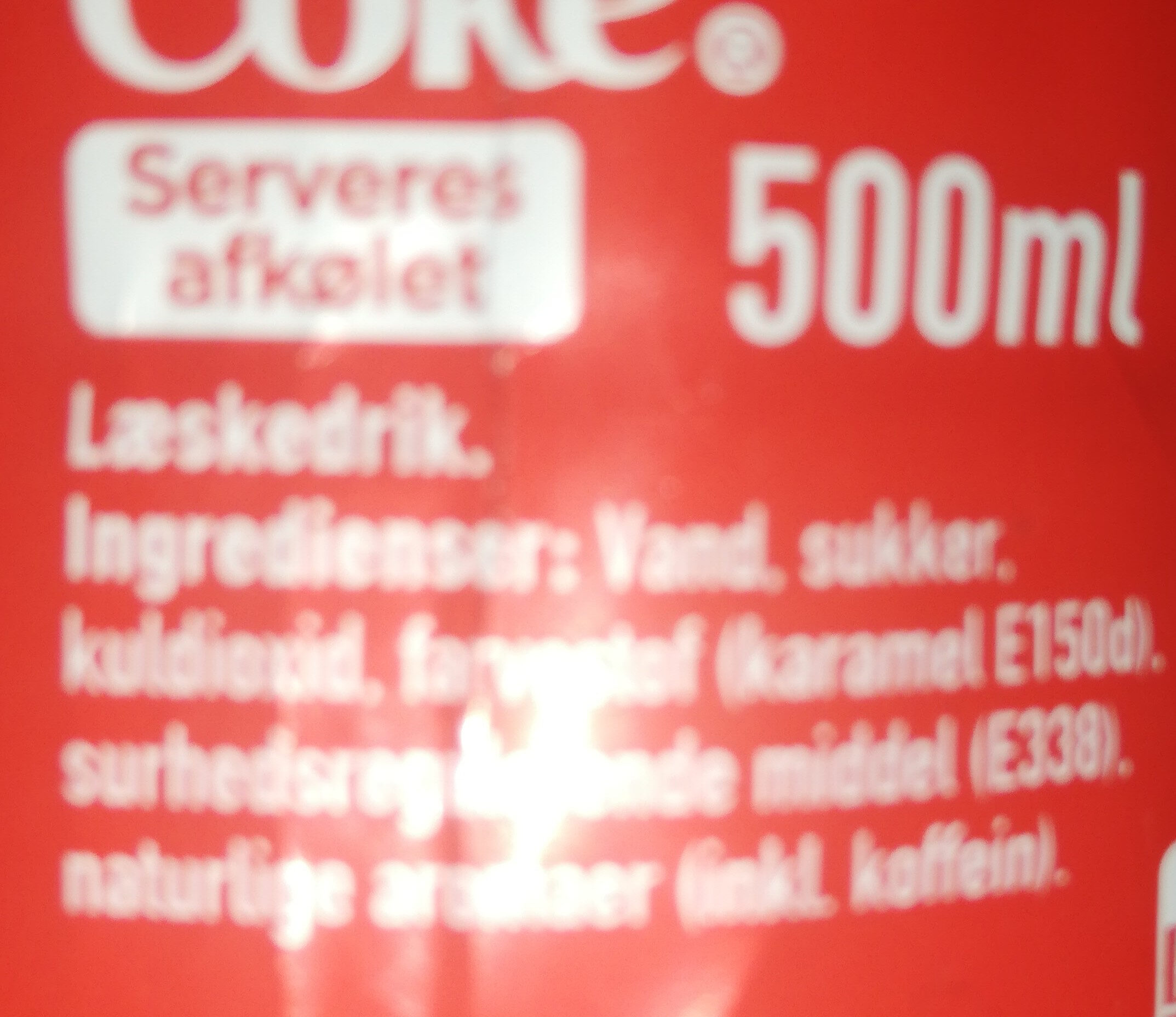Coca-Cola - Ingredienser