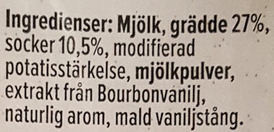 Klassisk Vaniljsås - Ingredienser