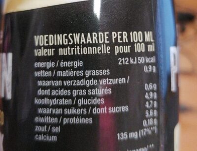 Protein Milk Drink Vanille - Ernæringsfakta - en