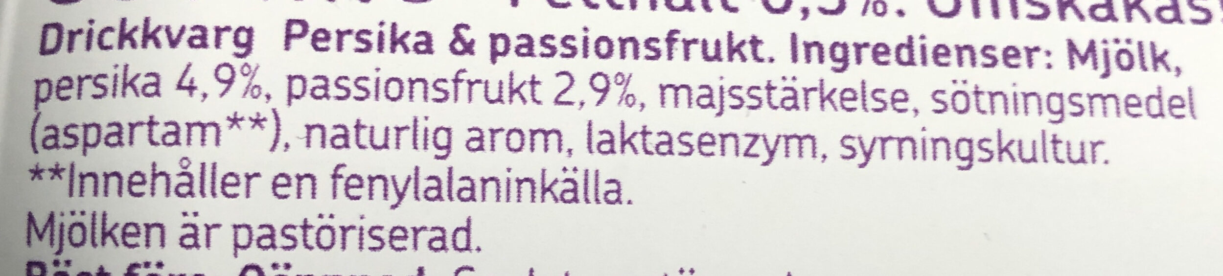 Yalla Drick-Kvarg - Ingredients - sv