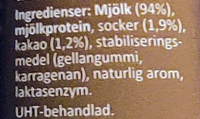 Yalla! Protein Milkshake Choklad - Ingredienser