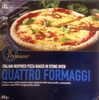 Italian inspired pizza baked in stone oven - Quattro Formaggi - Produit