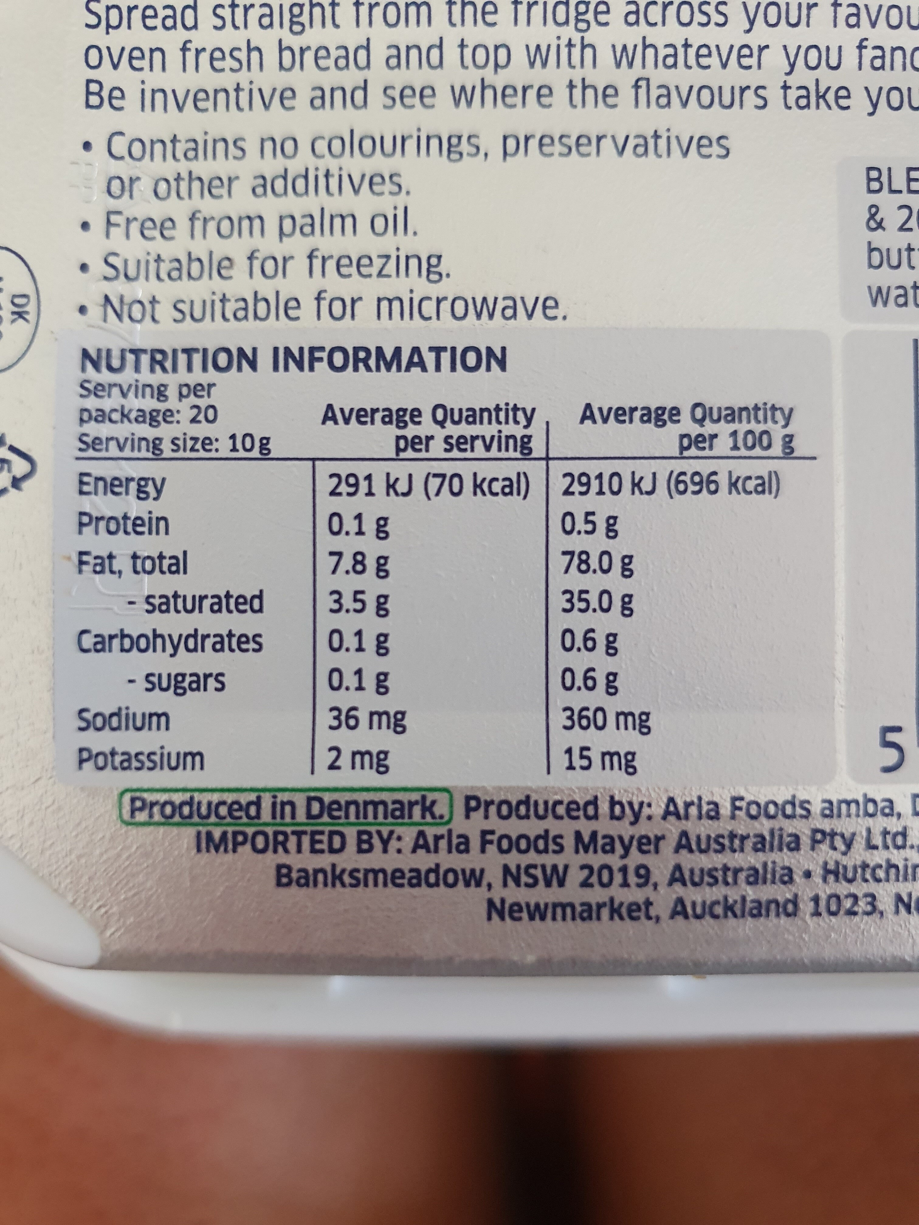 Spreadable - Nutrition facts - fr