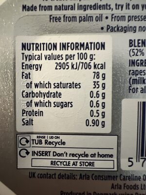 Spreadable - Nutrition facts