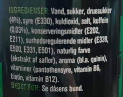 Faxe Kondi Booster - Ingredienser