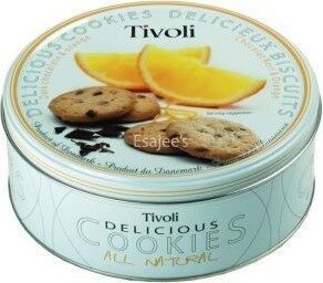 Tivoli Dark Chocolate & Orange Cookies Tin - Produit - en