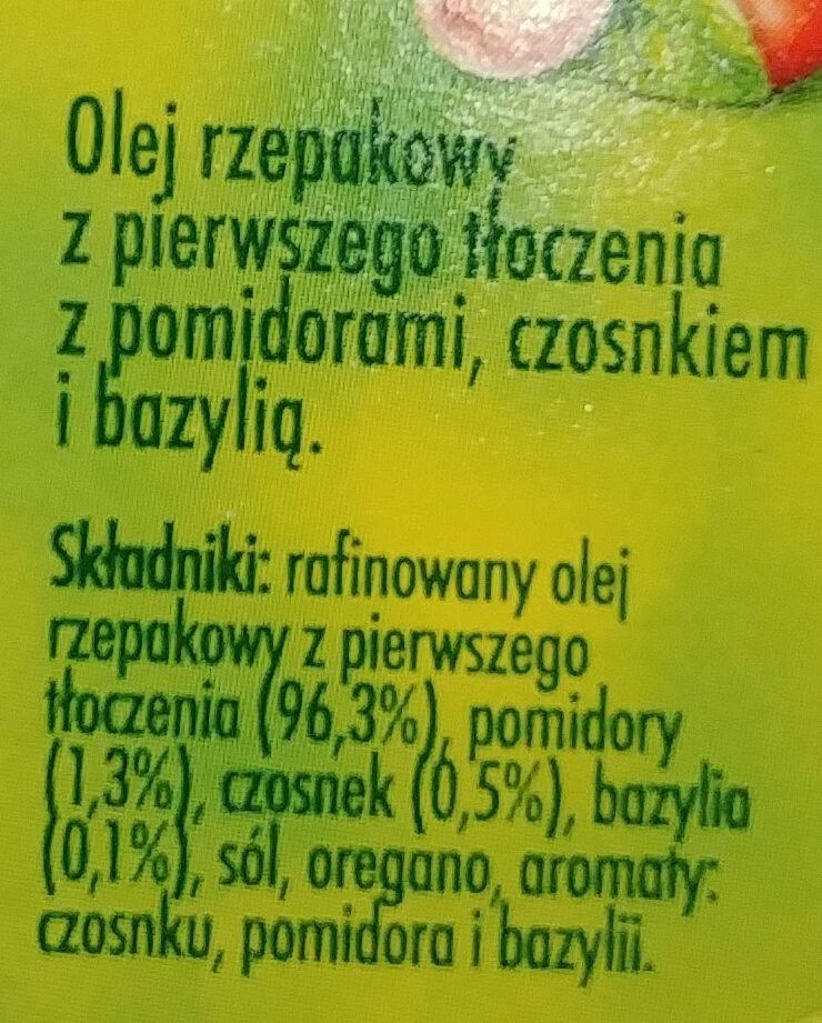 Olej rzepakowy - Ingredienser - pl