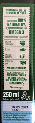 Olej z lnu - Recycling instructions and/or packaging information - pl