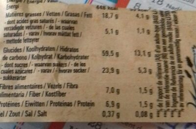 NESTLE CHEERIOS BIO Barres de céréales 4x22g - Ingredientes - fr
