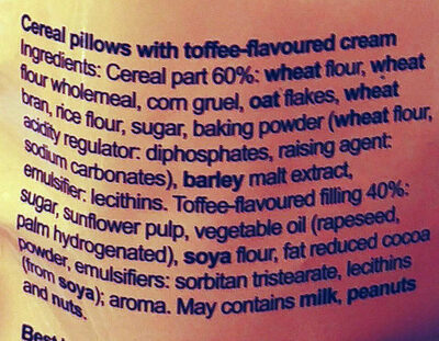 Jaśki z kremem o smaku toffi - Ingredients