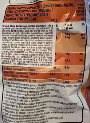 Cheetos Ketchup Chrupki 165G - Wartości odżywcze - sv
