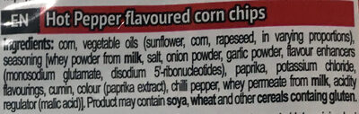 Doritos Hot Corn - Ingredients