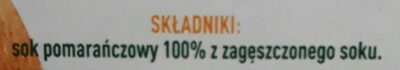 Sok 100% Pomarańcza - Ingredients - pl