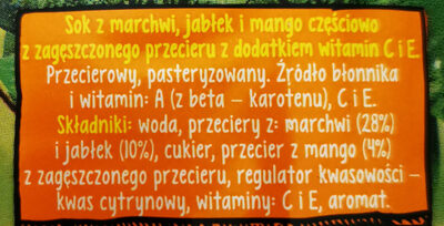 vita MINI mango, marchew, jabłko - Ingrédients - pl