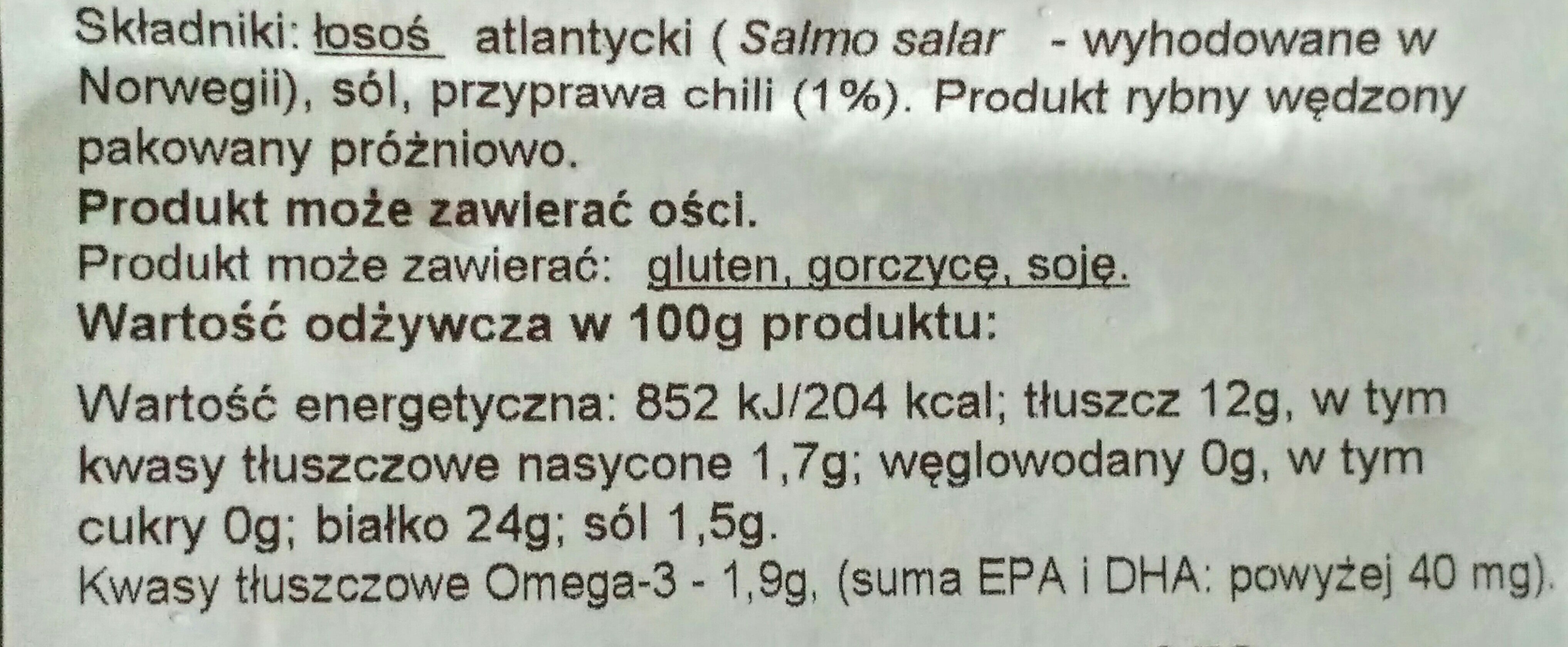 Łosoś wędzony na gorąco - Ingredients - pl