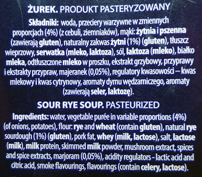 Żurek - Ingredients