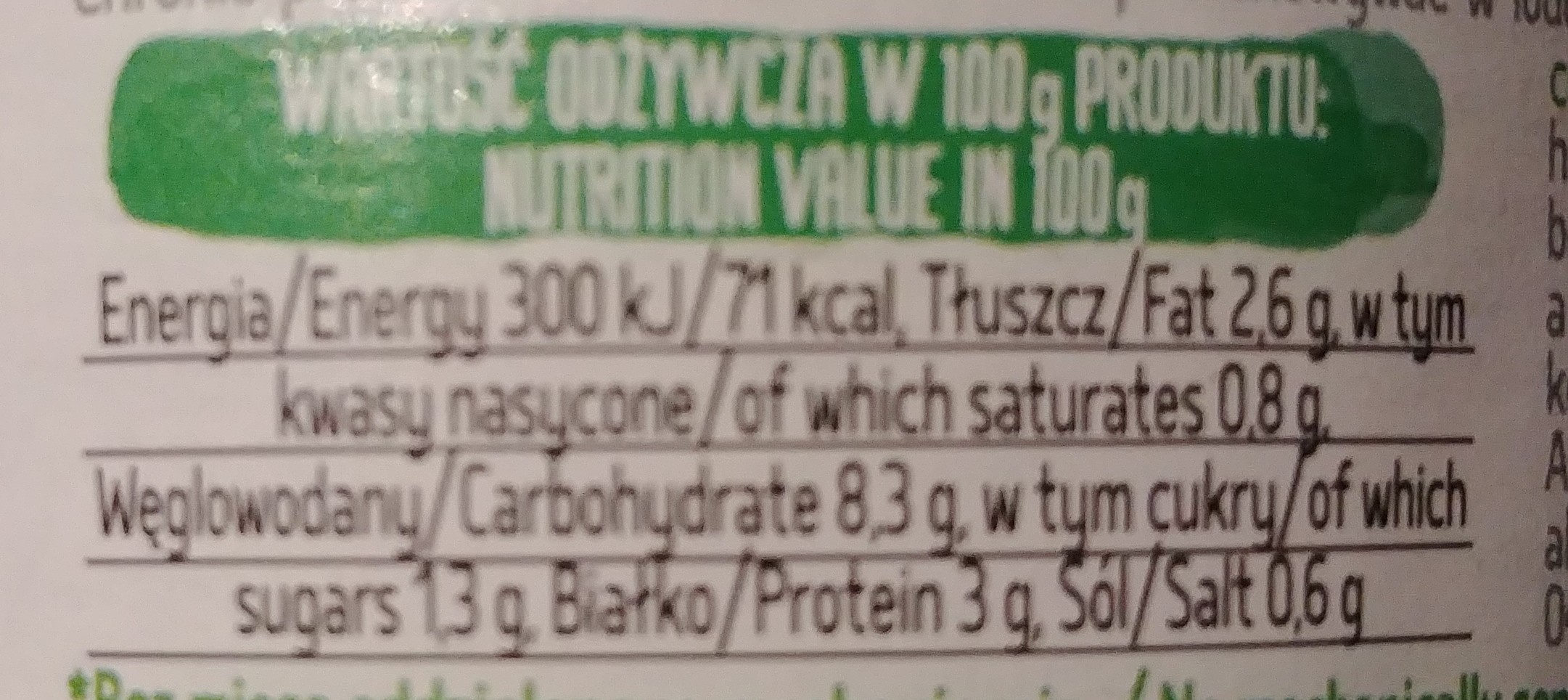 Gołąbki w sosie pomidorowym - Valori nutrizionali - pl