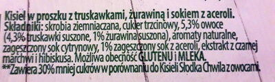 Kisiel truskawka-żurawina & acerola - Ingredients - pl