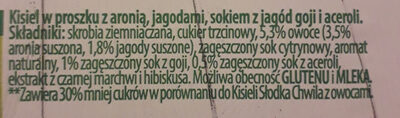 Kisiel aronia-jagoda & goja - Ingredients - pl