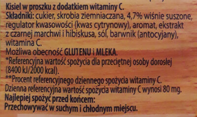 Słodka Chwila smak wiśnia - Ingredients - pl