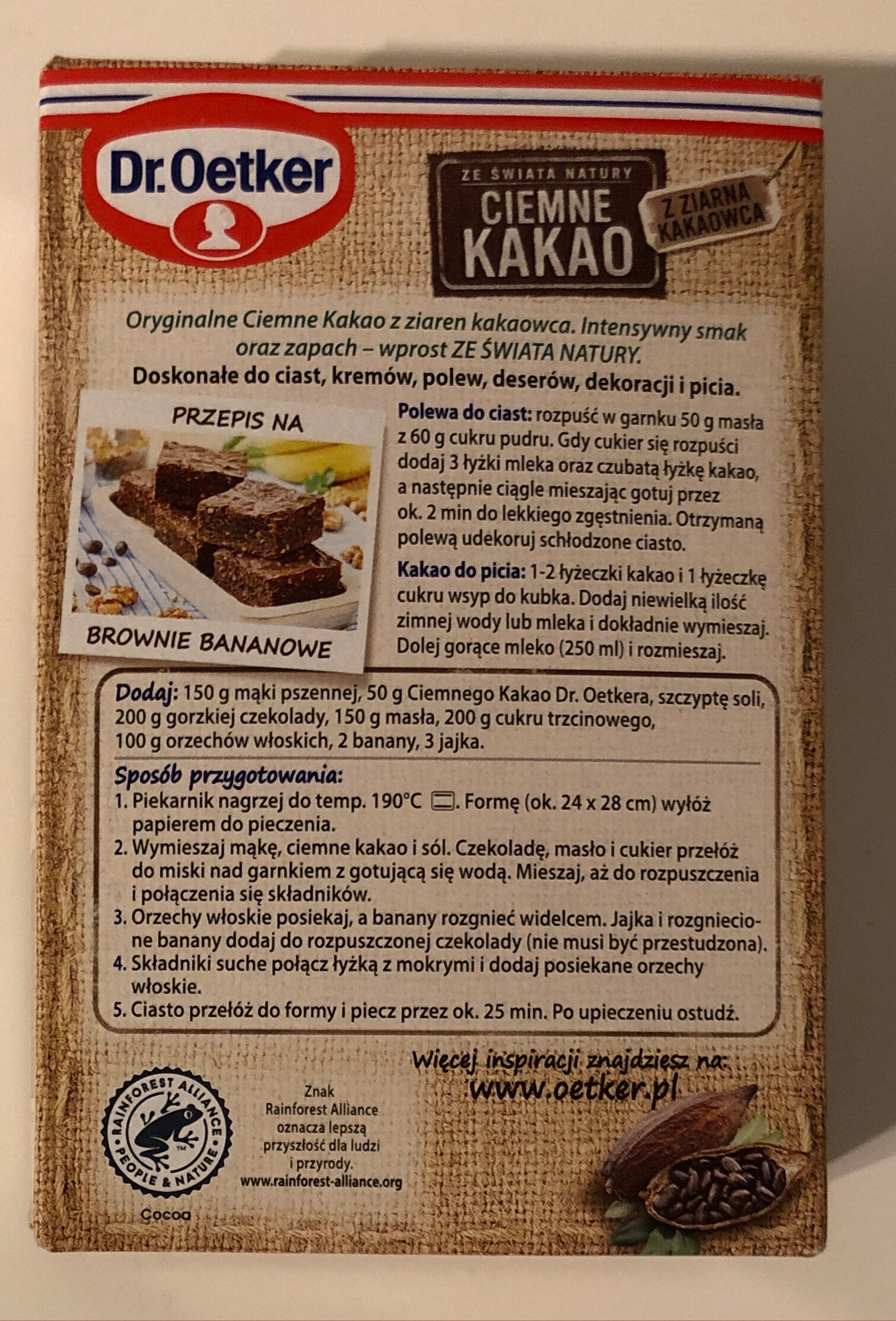 Kakao ciemne - Produkt