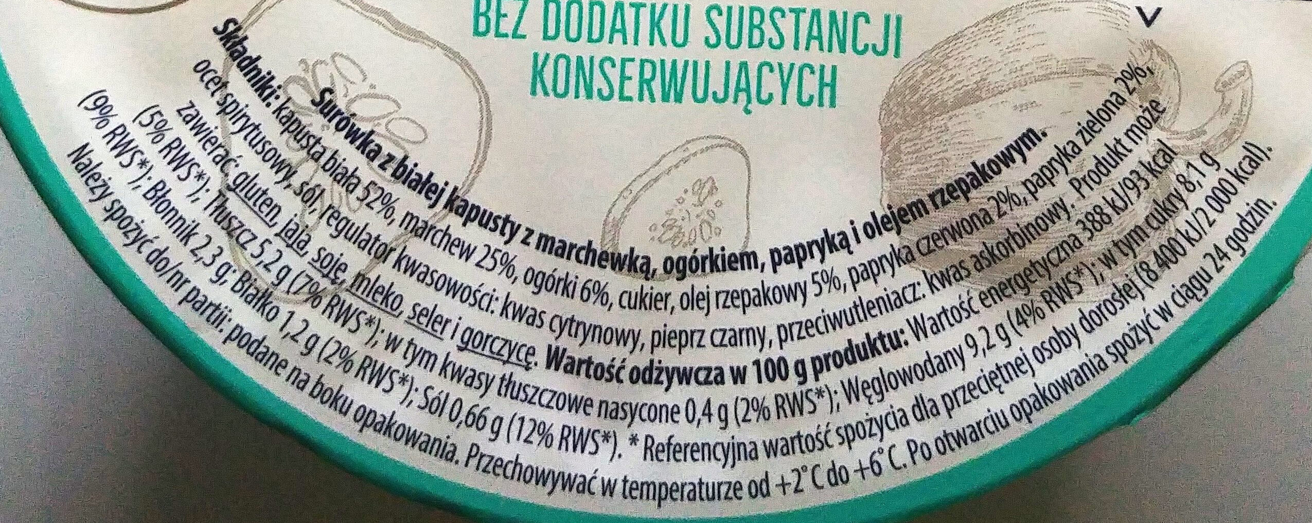 Surówka Rarytasek - Ingrediënten - pl
