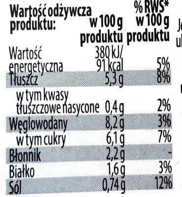 Surówka Smakołyk - Nutrition facts - pl