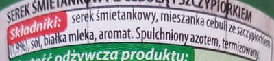 Serek śmietankowy z cebulą i szczypiorkiem - Ingredients - pl