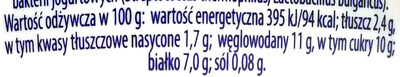 Jogurt typu greckiego z brzoskwinią i marakują 2,4% tłuszczu - Nutrition facts - pl