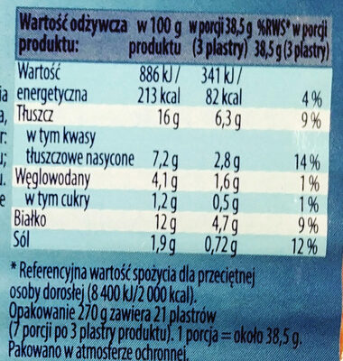 Mielonka Tyrolska - Nutrition facts - pl