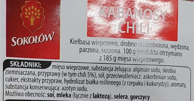 Kabanos Chili - Ingredients - pl
