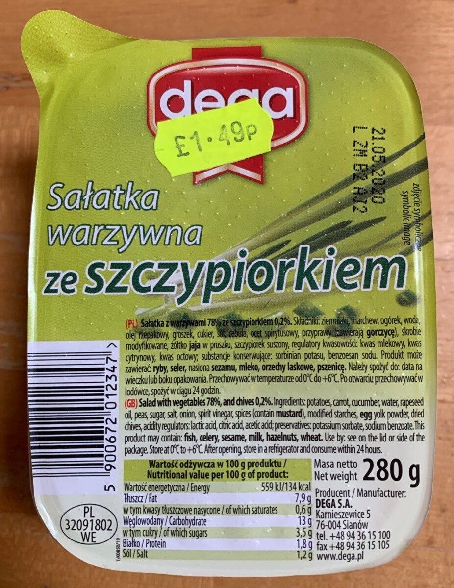 Salatka warzywna ze szczypiorkiem - Product - pl