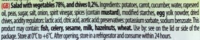 Salatka warzywna ze szczypiorkiem - Ingredients