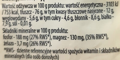 Orzechy makadamia łuskane - Nutrition facts - pl