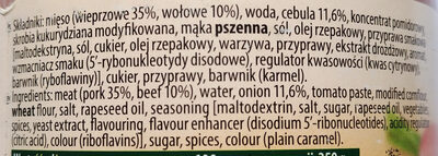 Gulasz wieprzowo-wołowy - Ingrediënten - pl