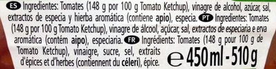 Tomato Ketchup - Ingrédients