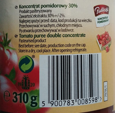 Koncentrat pomidorowy - Ingrédients - pl