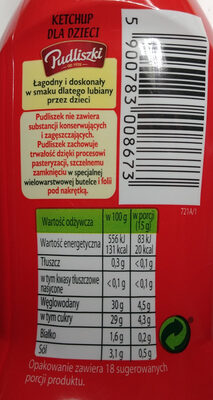 Ketchup łagodny Pudliszek - Nutrition facts - pl